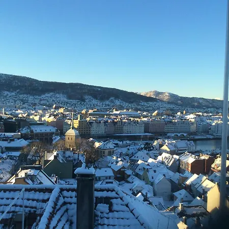 Appartamento I Autentisk Bergenshus Med Unik Utsikt Og Privat Hage